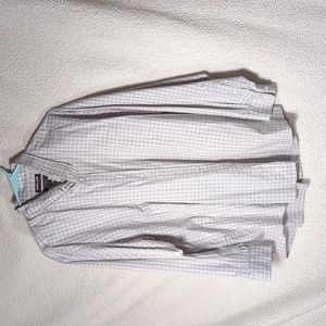 Men's XL Kirkland Signature button down long sleeve gray shirt